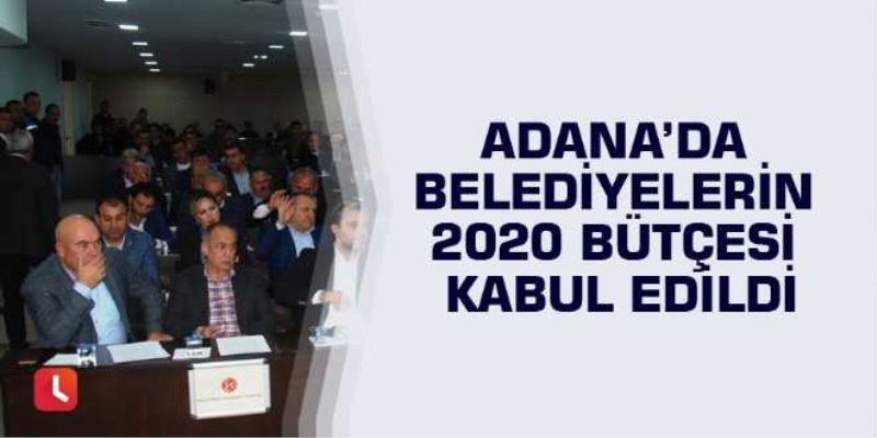 Adanada belediyelerin 2020 bütçesi kabul edildi