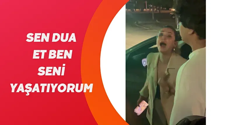 Kadın sürücü tartıştığı erkek sürücüyü böyle tehdit etti...