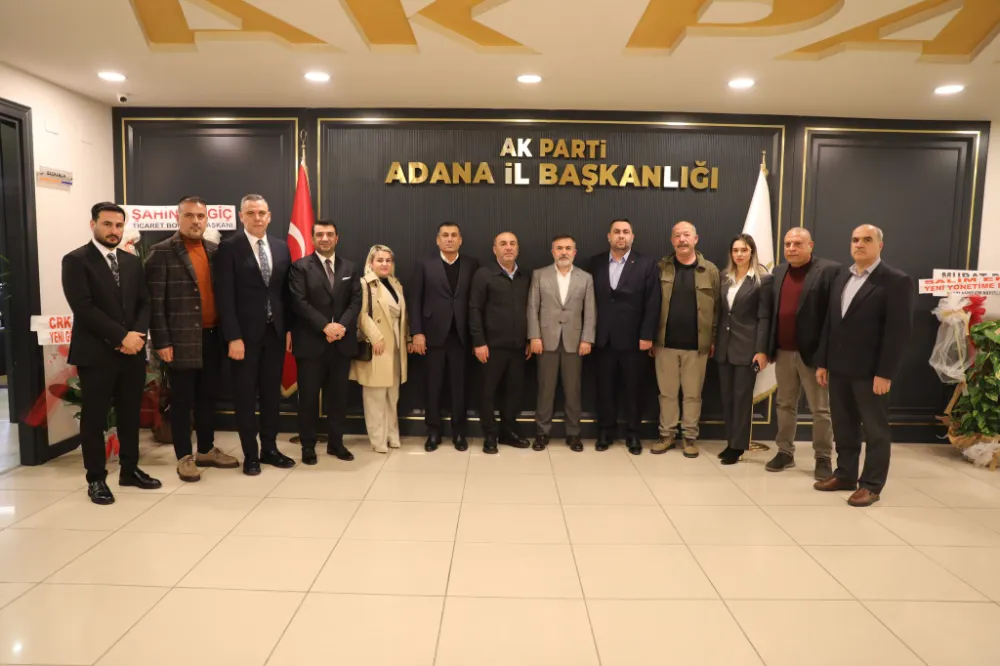 Ceyhan Ticaret Borsası Yönetim Kurulu Ak Parti İl Başkanı Tamer Dağlı’ya hayırlı olsun ziyaretinde bulundular