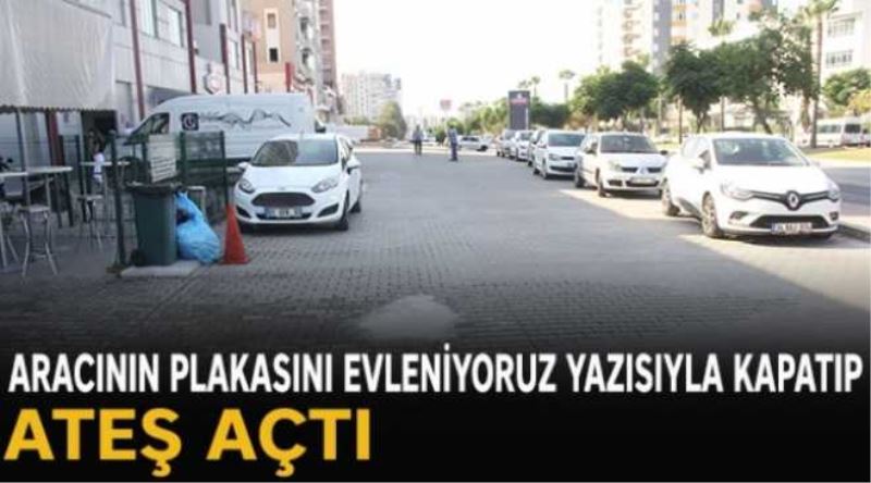 Aracının plakasını 