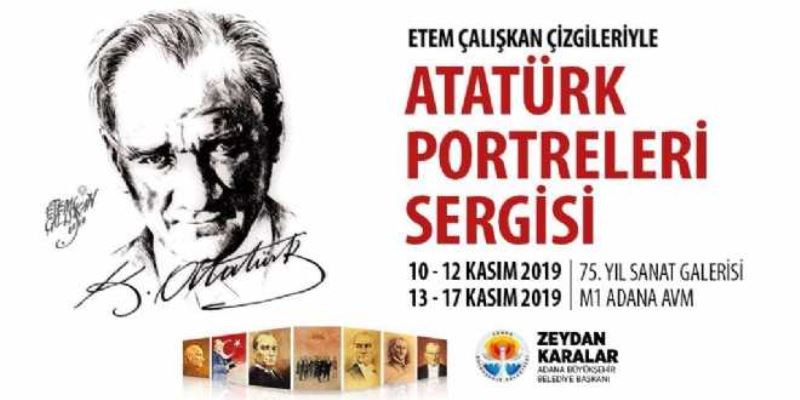 Etem Çalışkan Çizgileriyle Atatürk Portreleri Sergisi