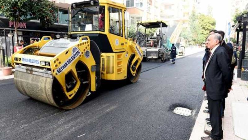 Güneş açtı, asfalt çalışması hızlandı...