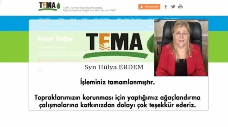 BAŞKAN ERDEM TEMAYA 100 FİDAN BAĞIŞLADI