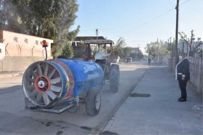 BAŞKAN ERDEM CEYHANDA DEZENFEKTE ÇALIŞMALARINA KATILDI